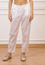 Pantalone in popeline con pince - BIANCO