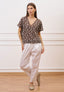 Pantalone in popeline con pince - BIANCO