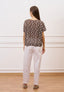 Pantalone in popeline con pince - BIANCO