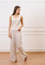 Pantalone in misto lino con fusciacca - AVORIO