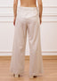 Pantalone in misto lino con fusciacca - AVORIO