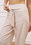 Pantalone in misto lino con fusciacca - AVORIO