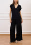 Pantalone fluido in viscosa - NERO