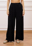 Pantalone fluido in viscosa - NERO