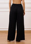 Pantalone fluido in viscosa - NERO