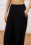 Pantalone fluido in viscosa - NERO