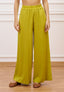 Pantalone fluido in viscosa - VERDE ACIDO