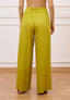 Pantalone fluido in viscosa - VERDE ACIDO