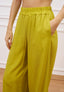 Pantalone fluido in viscosa - VERDE ACIDO