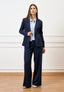Pantalone palazzo zip sul fianco - BLU