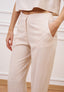 Pantalone ampio a vita alta in viscosa - AVORIO