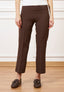 Pantalone slim alla caviglia - MARRONE