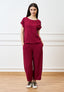 Pantalone balloon alla caviglia - BORDEAUX
