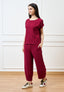 Pantalone balloon alla caviglia - BORDEAUX