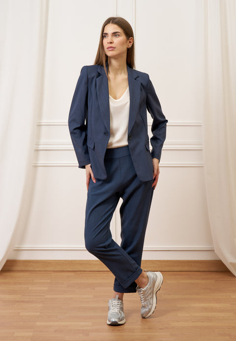 Pantalone dritto con risvolto