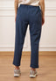 Pantalone dritto con risvolto - BLU