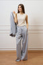 Pantalone ampio con lurex - CELESTE