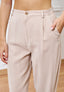 Pantalone cavallo sceso con pince - BEIGE