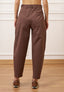 Pantalone balloon con pinces - MARRONE