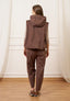 Pantalone balloon con pinces - MARRONE