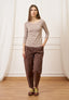 Pantalone balloon con pinces - MARRONE