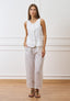 Pantalone ovetto in puro lino - BIANCO