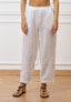 Pantalone ovetto in puro lino - BIANCO