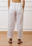 Pantalone ovetto in puro lino - BIANCO
