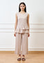Pantalone palazzo alla caviglia - BEIGE