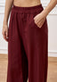 Pantalone ampio in lino e viscosa - INDIA
