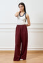 Pantalone ampio in lino e viscosa - INDIA