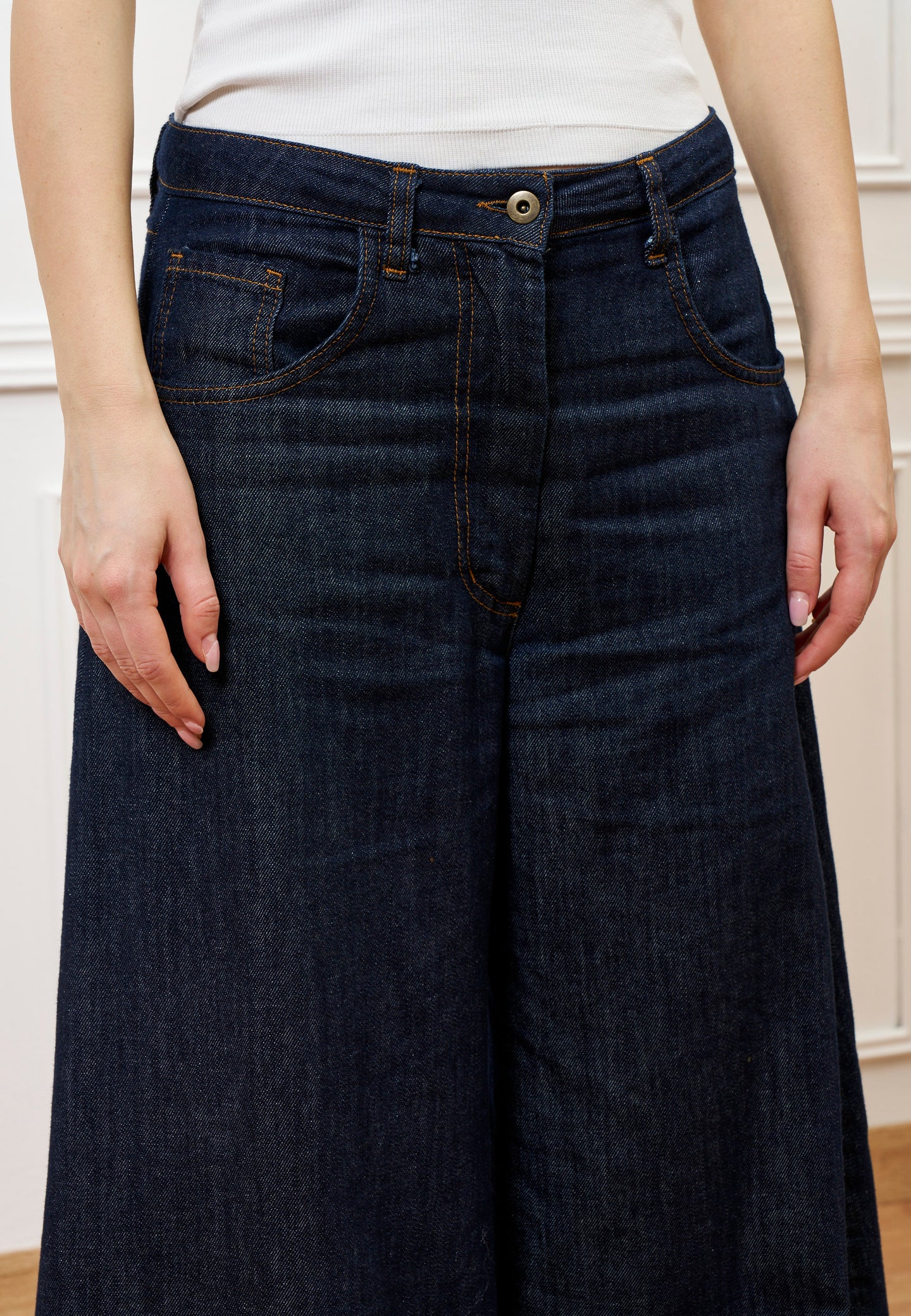 Pantalone gamba ampia - BLU