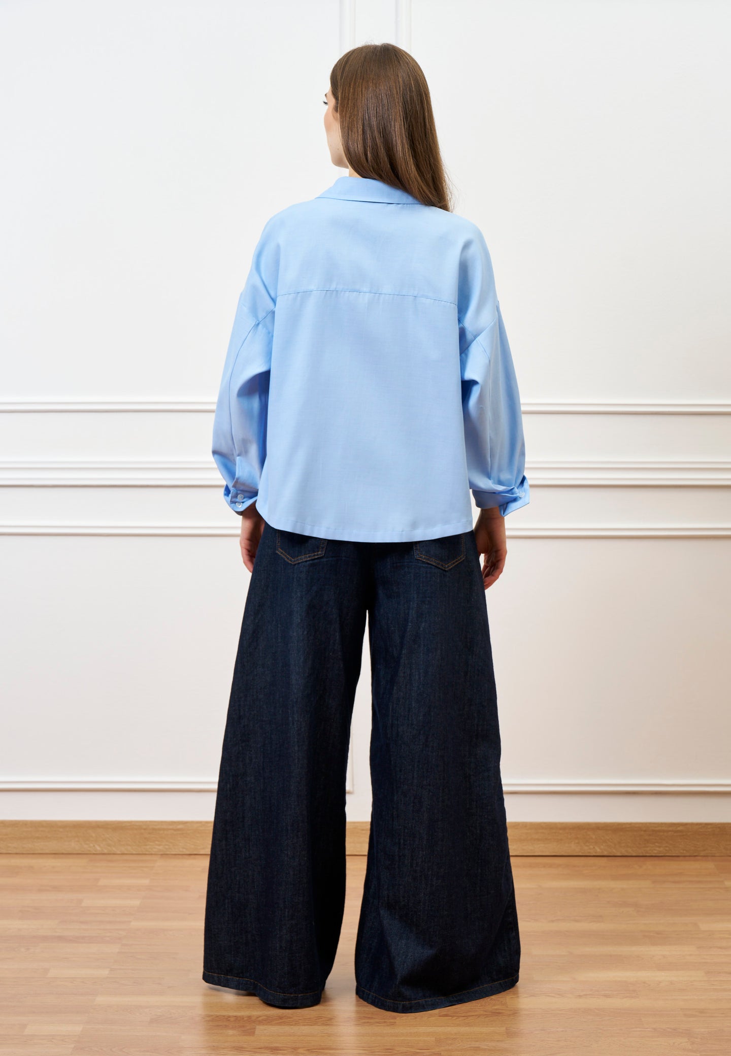 Pantalone gamba ampia - BLU