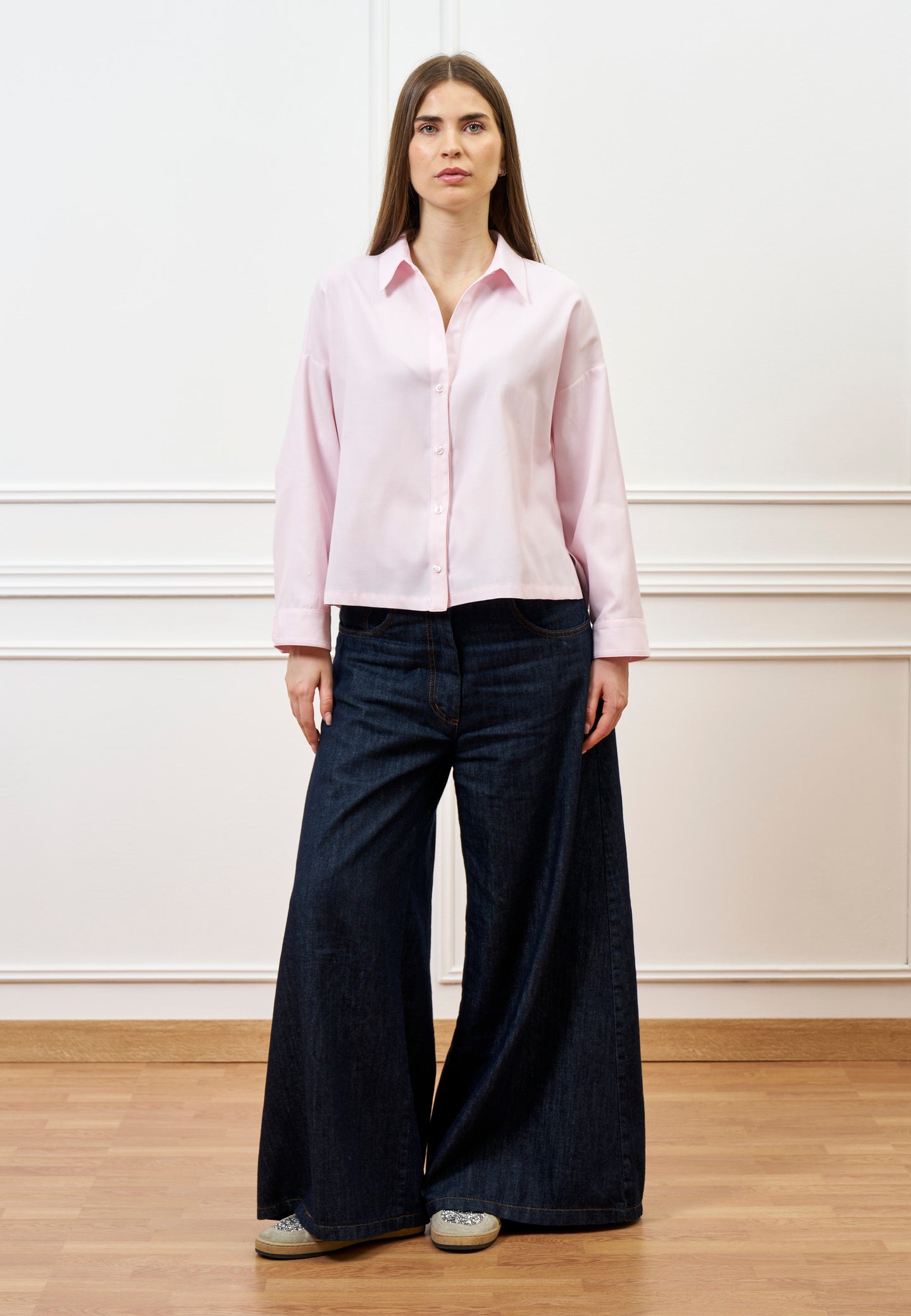 Pantalone gamba ampia - BLU