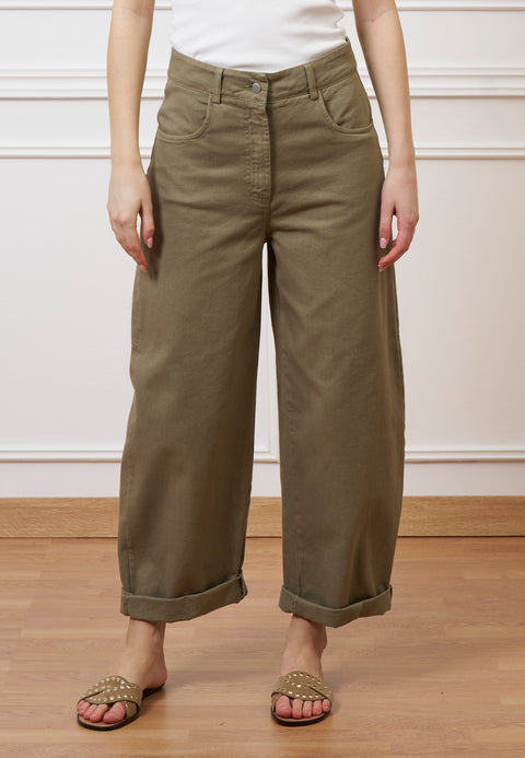 Pantalone con tasconi retro - MILITARE