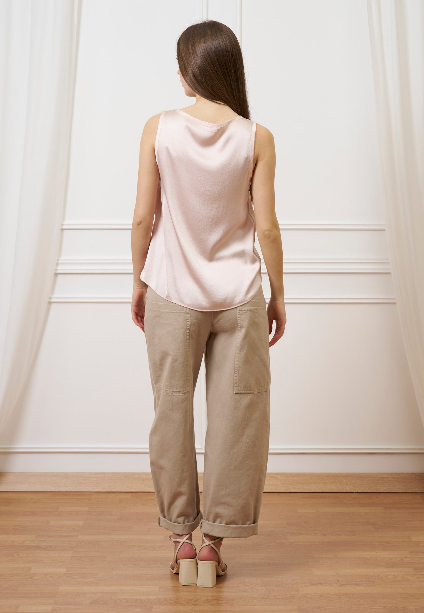 Pantalone con tasconi retro - BEIGE