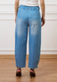 Jeans con elastico in vita - BLU