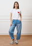 Jeans con elastico in vita - BLU