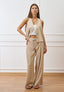 Pantalone ampio con pinces  - BEIGE
