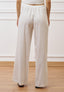 Pantalone ampio con pinces  - AVORIO
