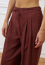 Pantalone ampio con pinces  - NOCCIOLA