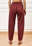 Pantalone balloon elastico retro - MARRONE