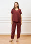 Pantalone balloon elastico retro - MARRONE
