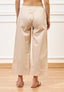 Pantalone crop con risvolto - BEIGE