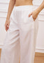 Pantalone crop effetto stropicciato - BIANCO