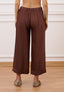 Pantalone crop effetto stropicciato - NOCCIOLA