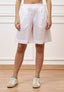 Bermuda con elastico sul retro - BIANCO