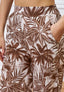 Pantalone palazzo con stampa palme - MARRONE