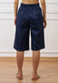 Bermuda con pinces in gabardina - BLU