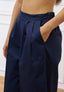 Bermuda con pinces in gabardina - BLU